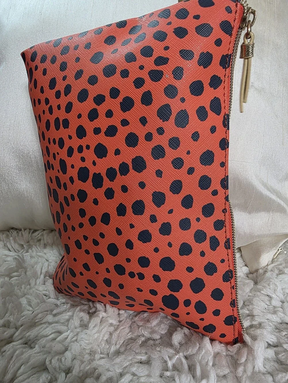 Dabney Lee , Leopard-Print Zip Pouch with Gold Trim